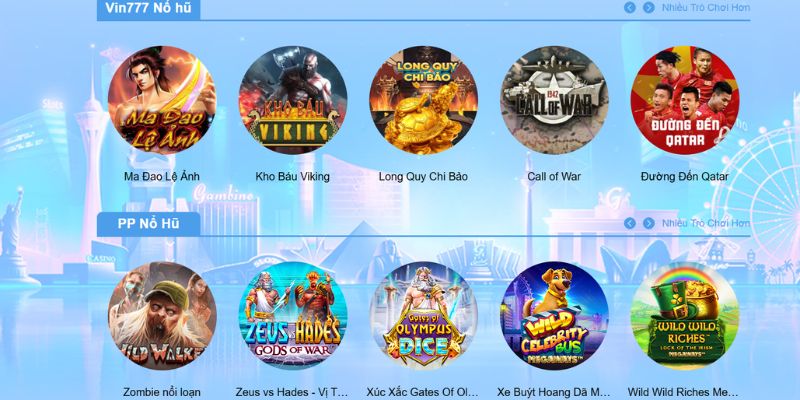 Nhà Cái Nổ Hũ Vin777 - Địa Điểm Cá Cược Đẳng Cấp Thế Giới 2 Đa dạng game hot chỉ có tại sảnh cược nổ hũ Vin777